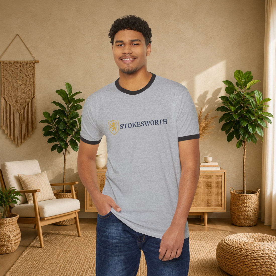 Stokesworth Crest Ringer T-Shirt