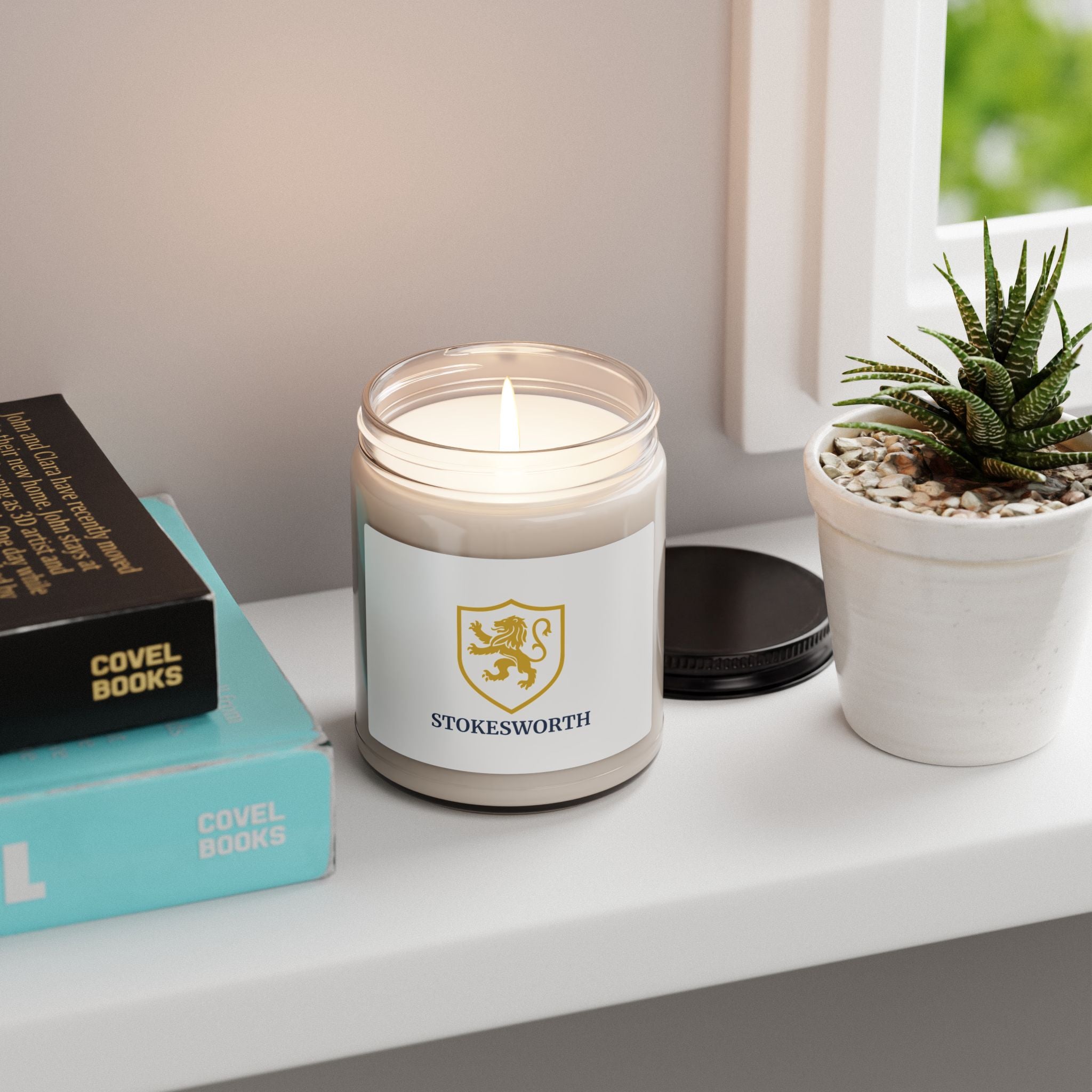 Stokesworth 9oz Scented Soy Candle — Elegant Home Fragrance Jar
