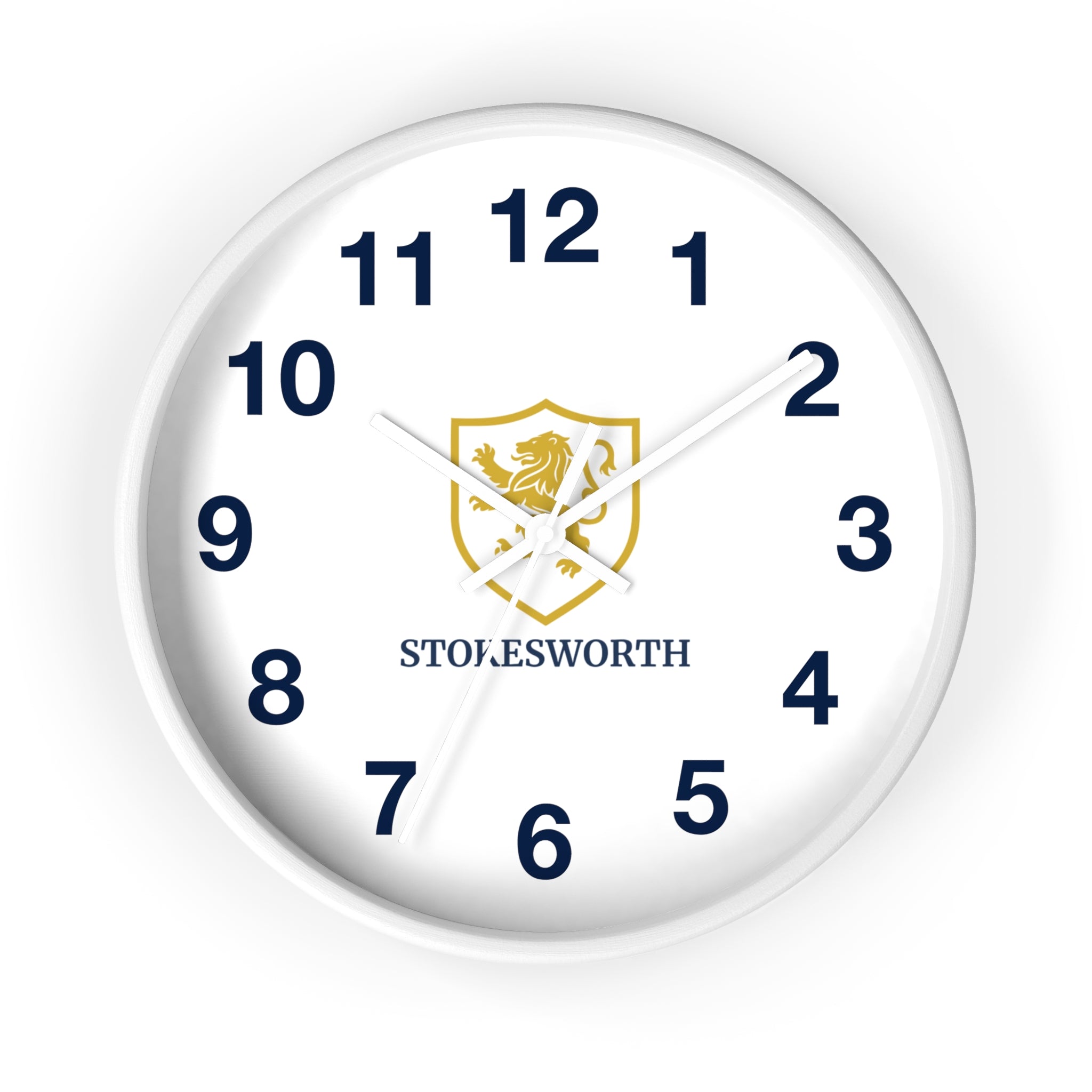Stokesworth Crest Wall Clock — Elegant Lion Shield Home Décor