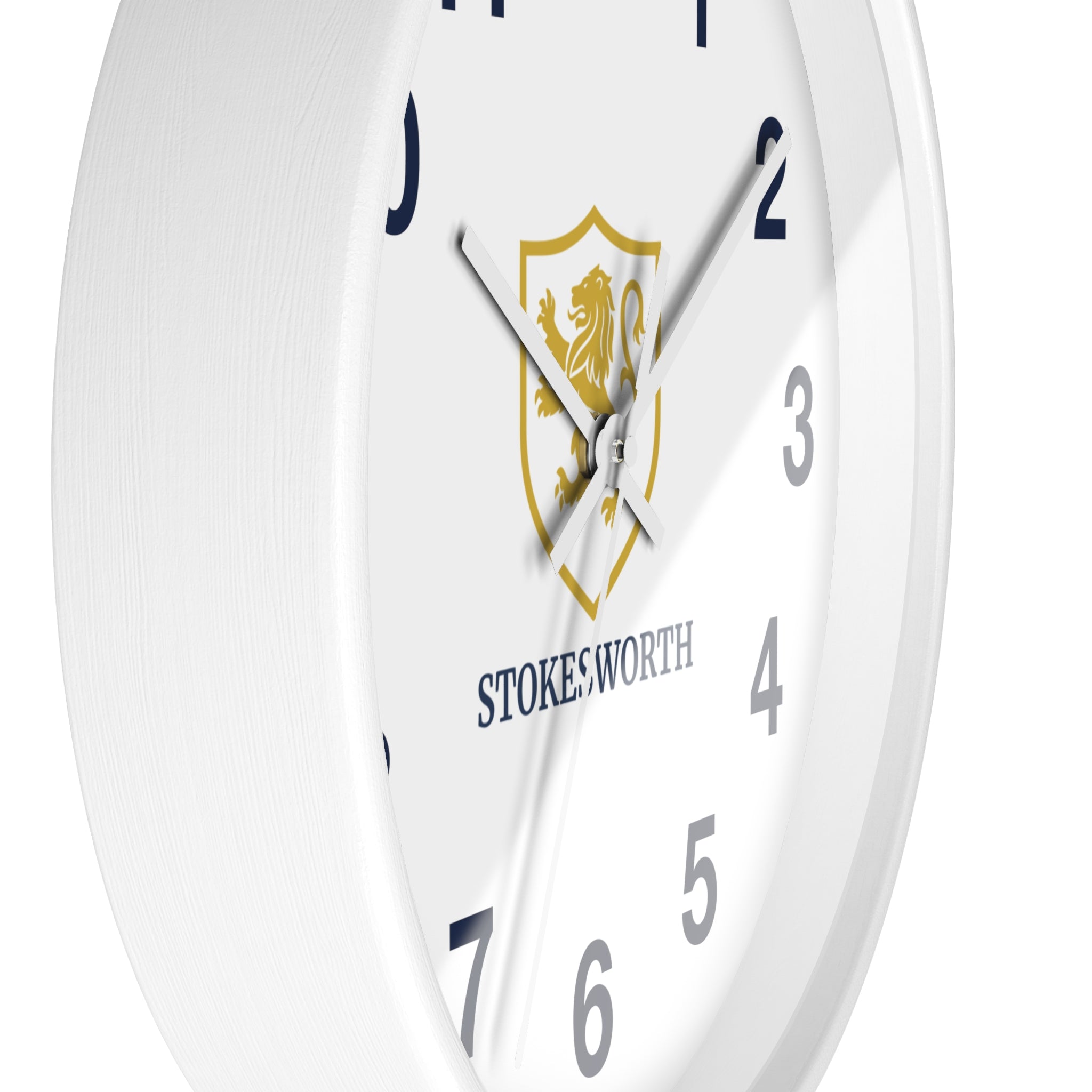 Stokesworth Crest Wall Clock — Elegant Lion Shield Home Décor