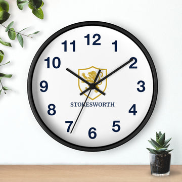 Stokesworth Crest Wall Clock — Elegant Lion Shield Home Décor
