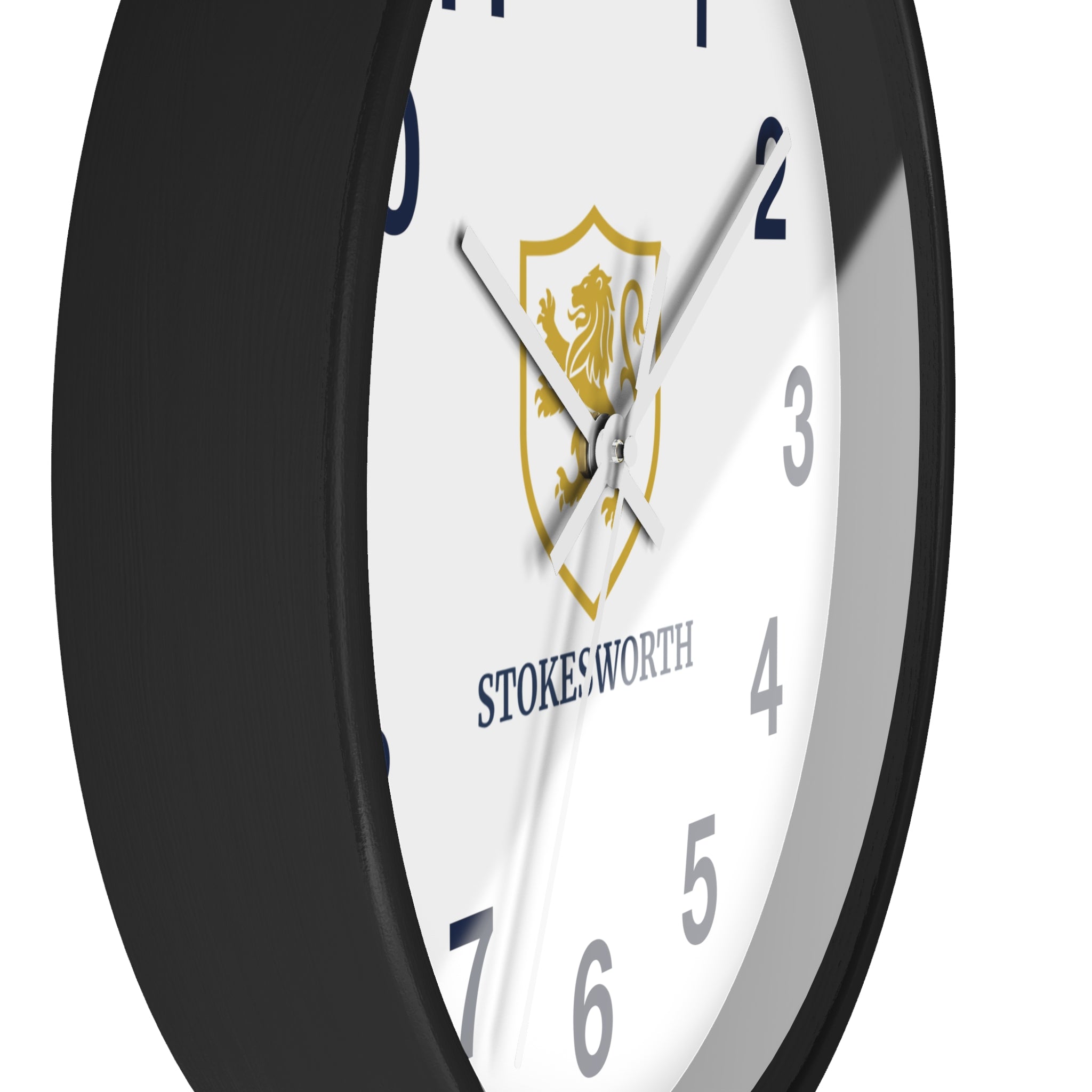 Stokesworth Crest Wall Clock — Elegant Lion Shield Home Décor