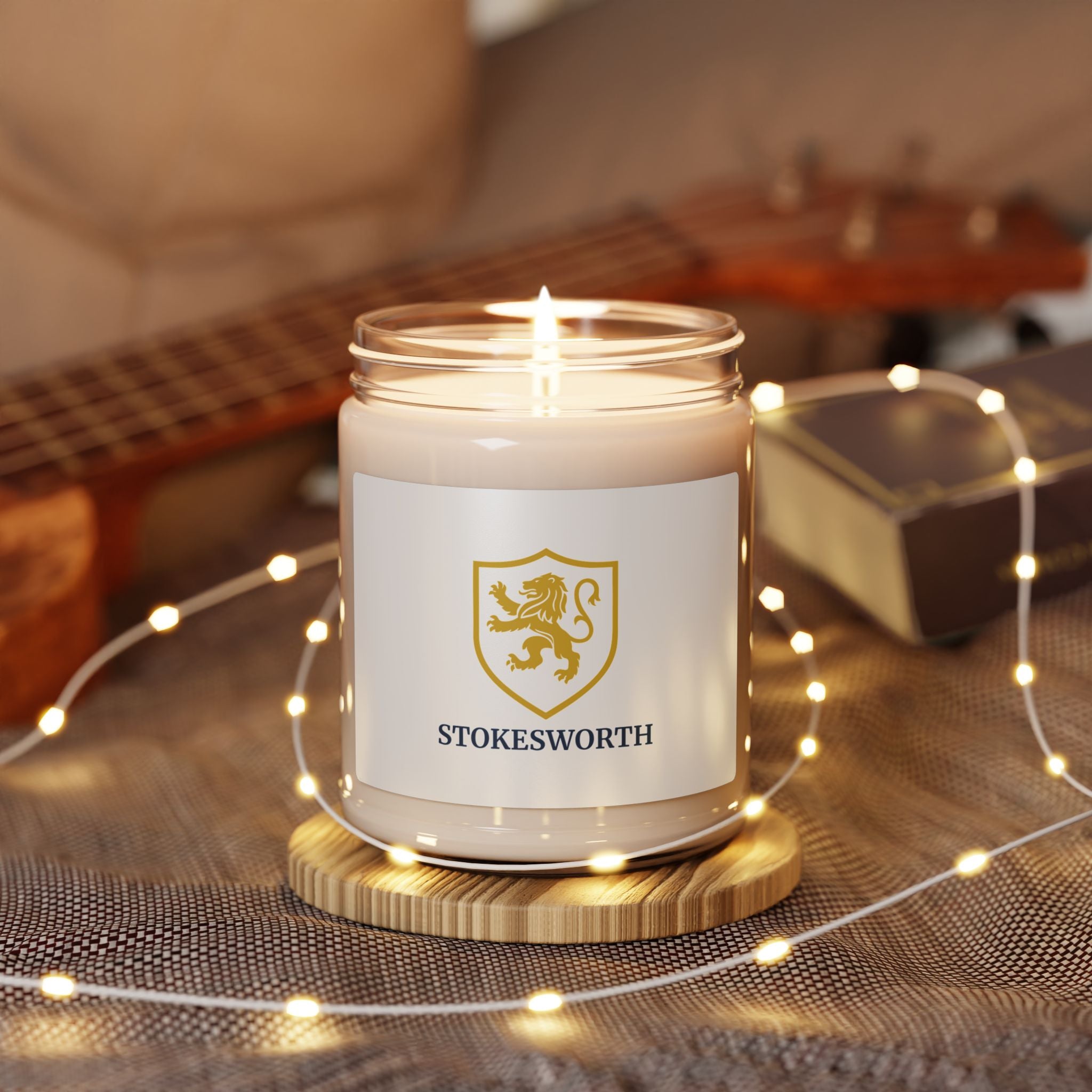 Stokesworth 9oz Scented Soy Candle — Elegant Home Fragrance Jar