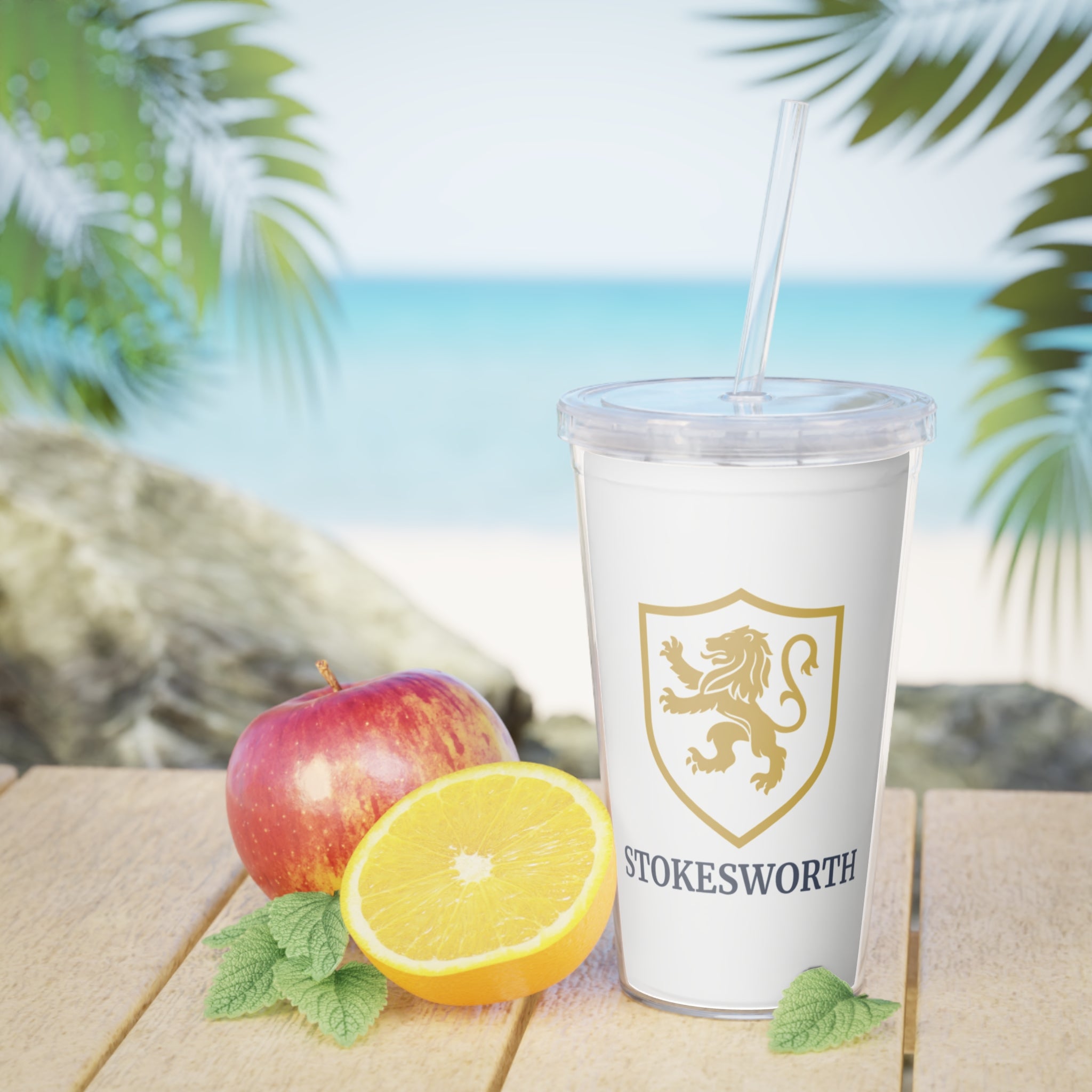 Stokesworth Crest Tumbler with Straw