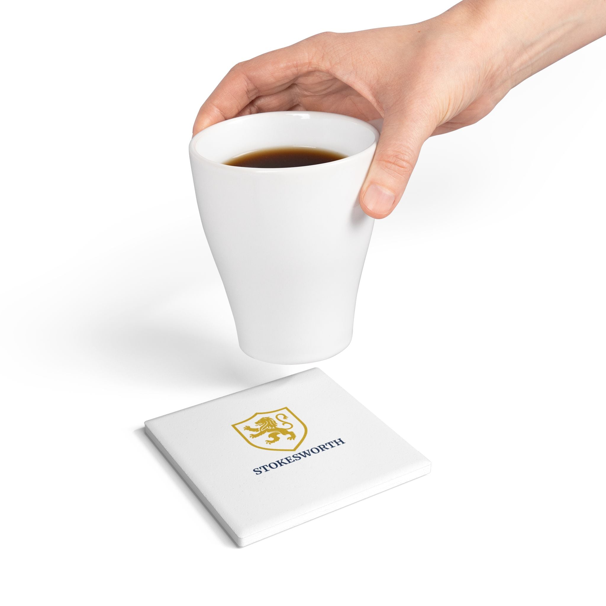 Stokesworth Lion Crest Ceramic Coaster
